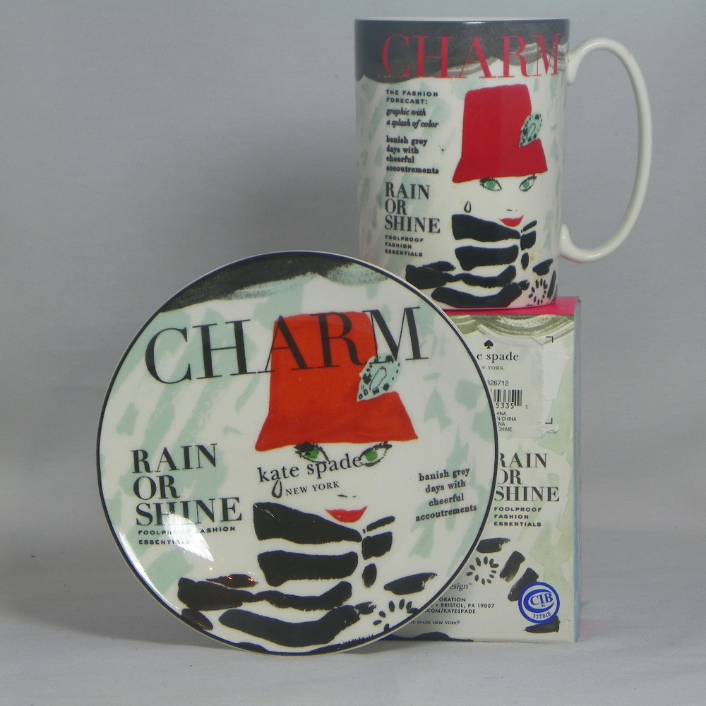 Kate Spade Coffee Mug and Saucer by Lenox
